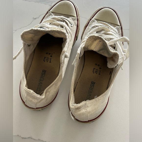 2/$30 Converse All Star chucks sneakers white blue navy red fits like wm’s 8.5-9 - Picture 3 of 8